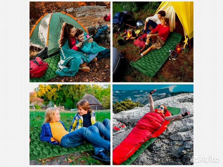 Туристический коврик с встроенным насосом