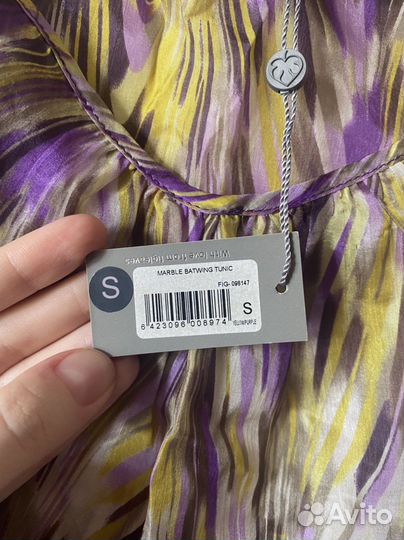 Новая шелковая пляжная накидка размер S