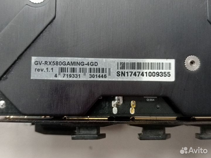 Видеокарта gigabyte Radeon RX 580 gaming 4G