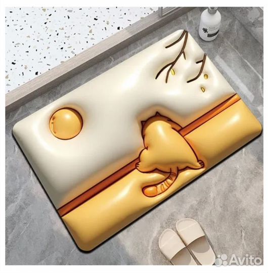 Коврик 3d для ванны и туалета