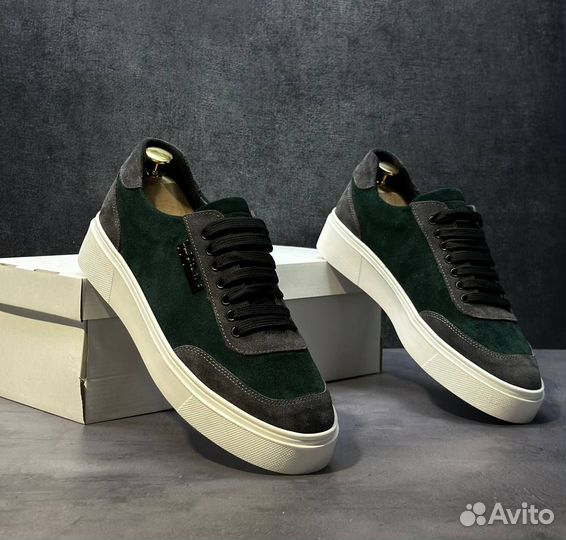 Кроссовки мужские baldinini кожа замша