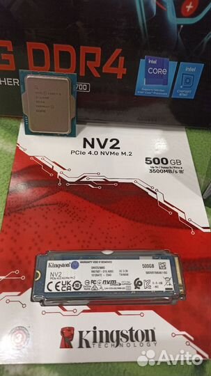 Комплект новый i5 12400f+B760M gigabyte+ssd 500