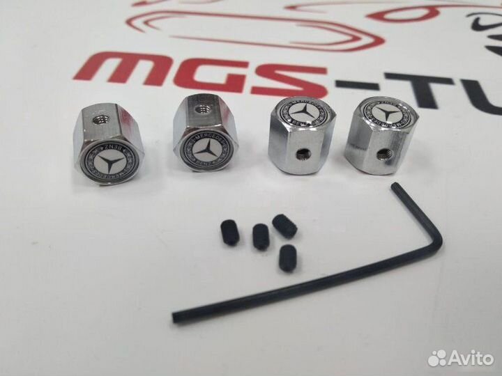 Колпачки на ниппели Mercedes с антикражей Classic