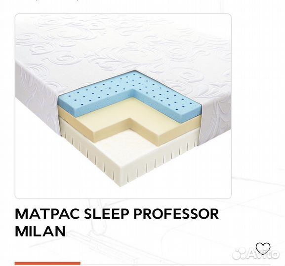 Матрас 160х200 аскона новый Sleep professor milan