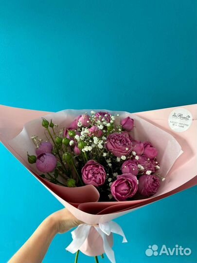 Цветы розы букет