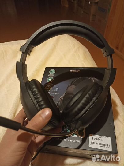 Наушники проводные с микрофоном dexp anger