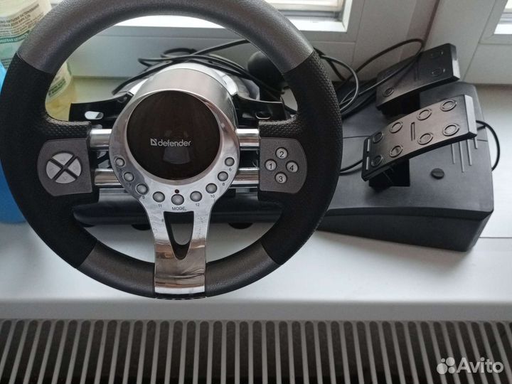 Игровой руль с педалями для пк