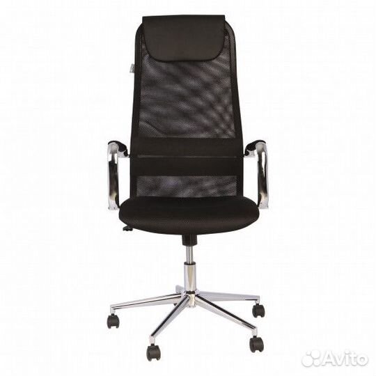 Кресло руководителя KB-9N/Black TW-01, TW-11 сетка черная, крестовина хром