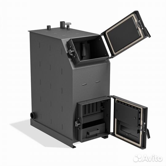 Твердотопливный котёл с увеличенной топкой