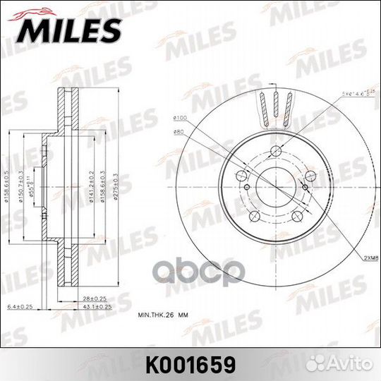 Диск тормозной передний toyota wish (TRW DF7355