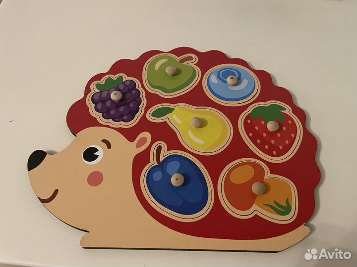 Сортер монтессори Ежик с фруктами