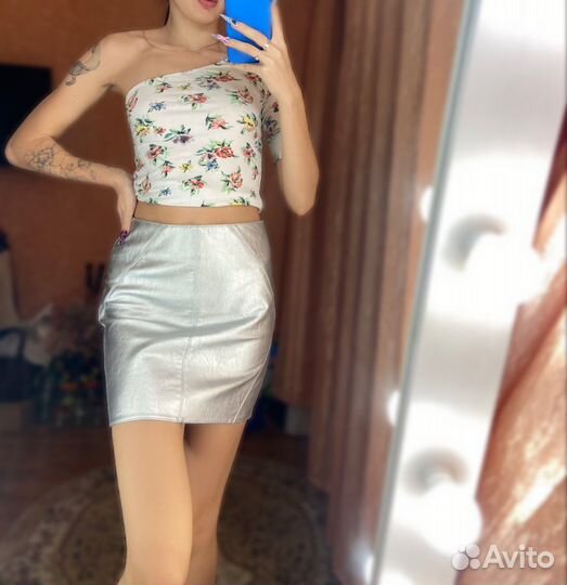 Кожаная юбка