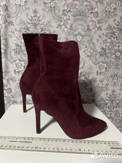 Ботильоны чулки цвет бордо 35