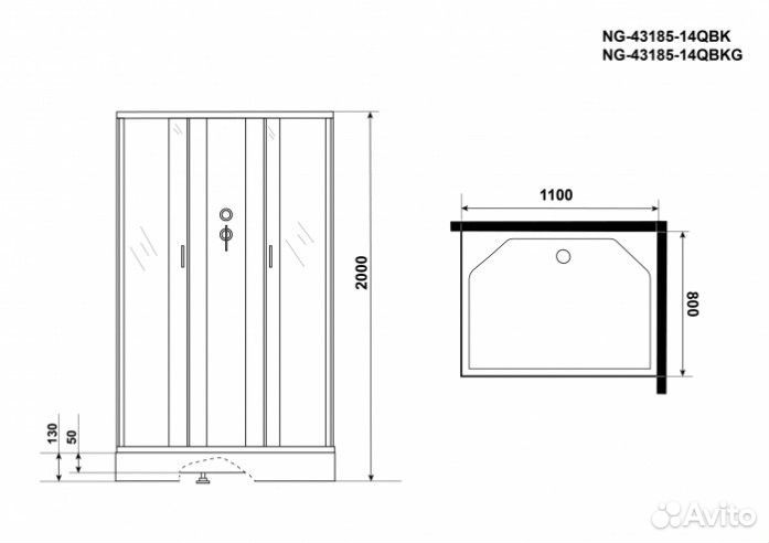 Душевая кабина Niagara Classic NG-43185-14QBK