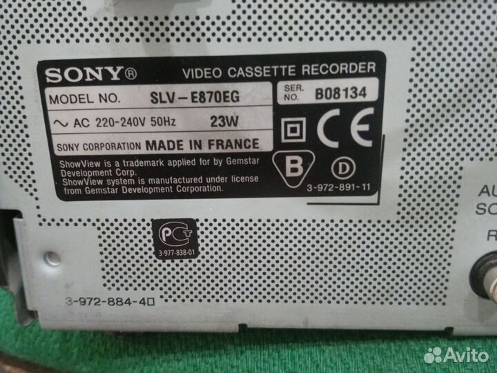 Видеомагнитофон sony E-800EE