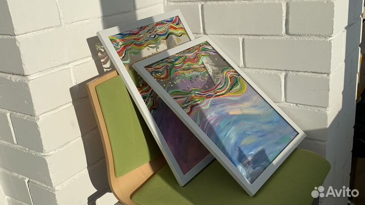 Две картины на стекле 30х40