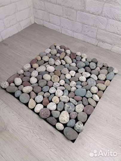 Коврик в ванную придверный массажный из гальки