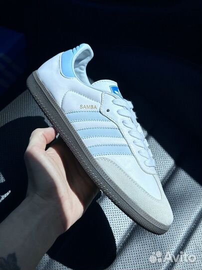 Кроссовки Adidas Samba OG White Halo Blue