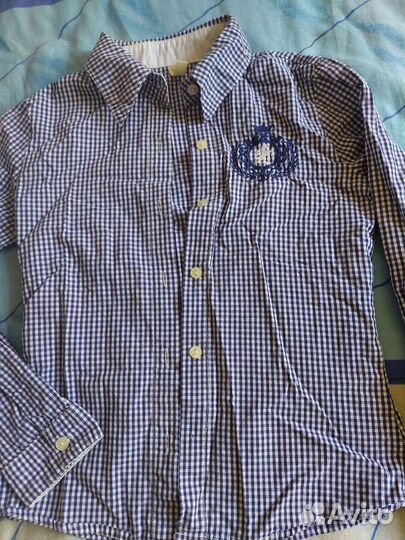 Рубашка для девочки в клетку. 136