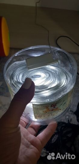 Гирлянда нить лента снежинка 9 метров