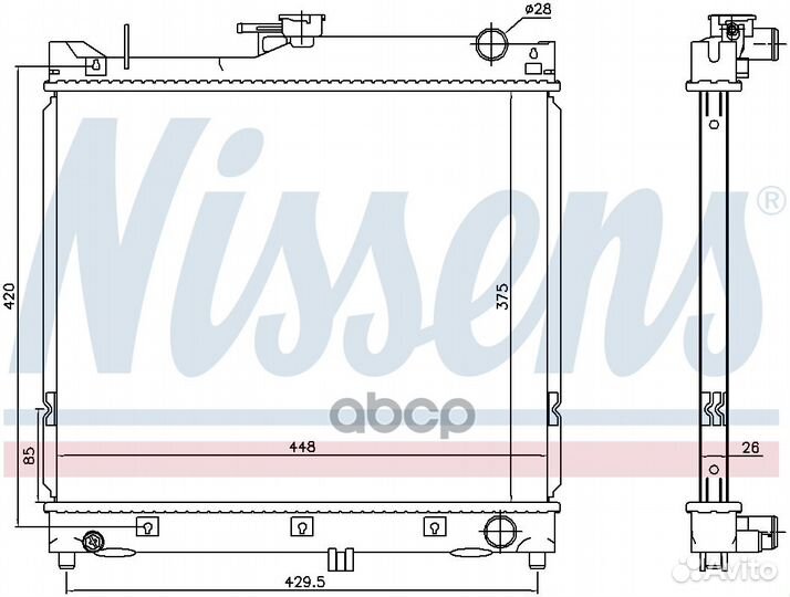 Радиатор suzuki jimny 1.3 16V 99- 64162 Nissens
