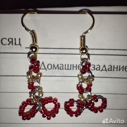 Сережки с бантиком
