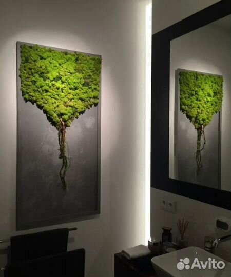 Интерьерные композиции из мха