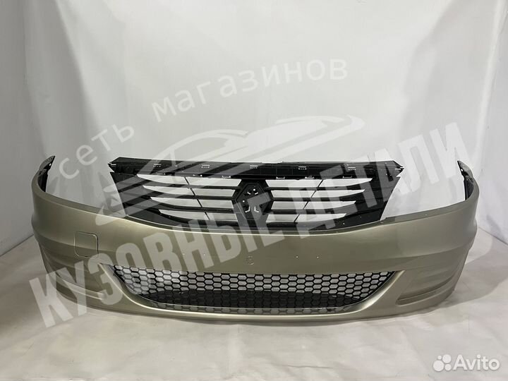 Бампер передний Renault Logan Фаза 2 литой KNM