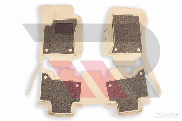Ковры салона 3D Toyota LC Prado 120 Бежевые