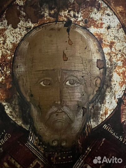 Икона Николай Чудотворец 18 век оригинал