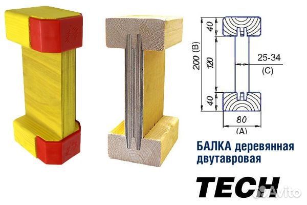 Балки двутавровые деревянные