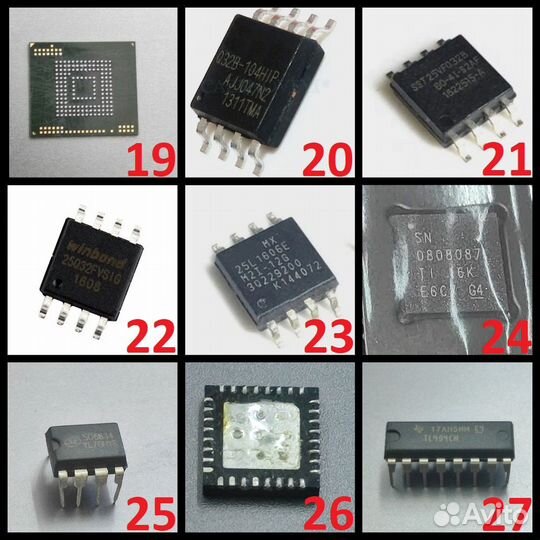 Микросхемы, чипы BGA, радиодетали