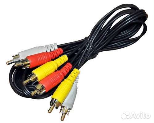 Аудио/видео кабель 3RCA-3RCA, 1.2/1.5/3/5/10 метра