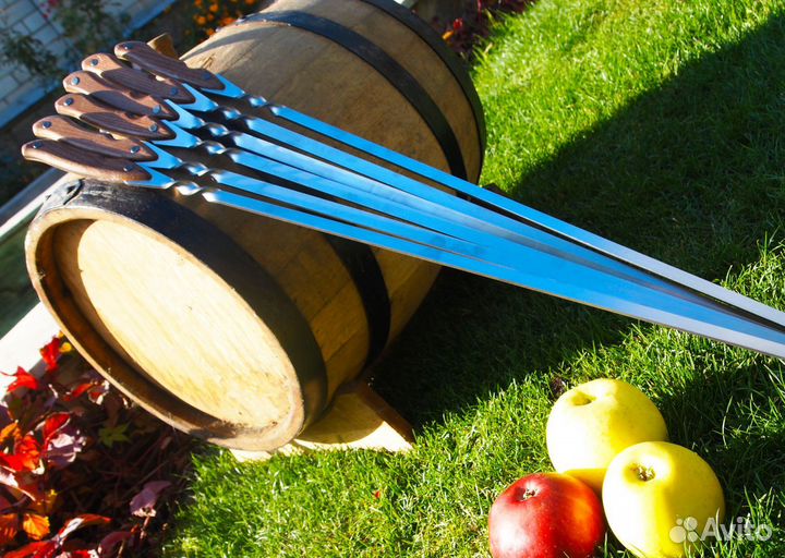 Шампуры с деревянной ручкой из ясеня