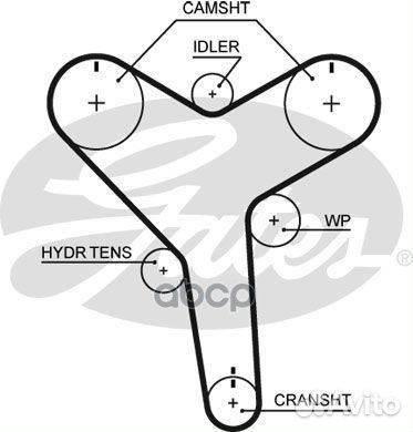 Ремень грм gates T257 Lexus RX 3.0/3.3 00/ Toyota