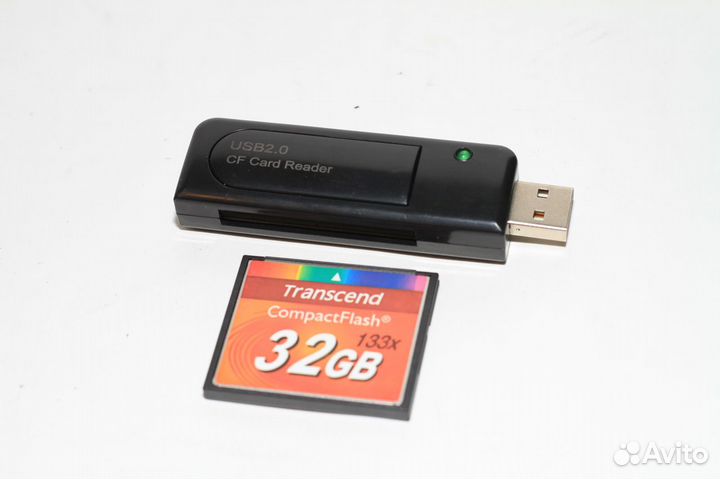 Карта CF 32Gb + картридер