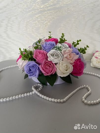 Букет из мыльных роз