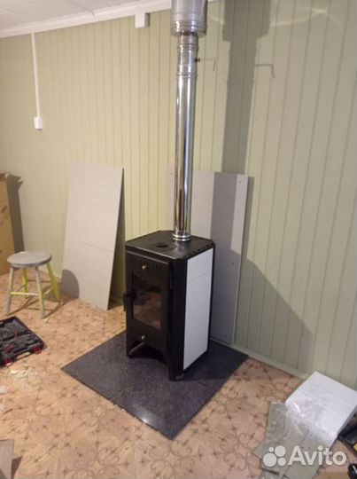 Печь камин на дровах