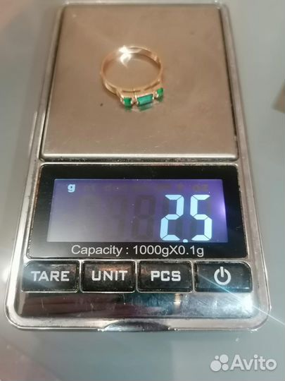 Кольцо с изумрудом золото СССР