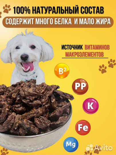 Легкое говяжье сушеное. Лакомства для собак