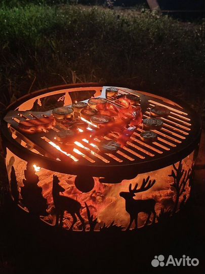 Костровая чаша с дизайном