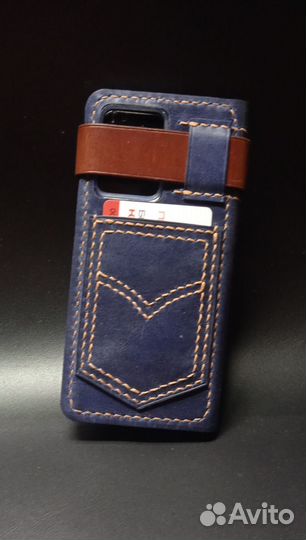 Чехол-книжка для телефона из натуральной кожи