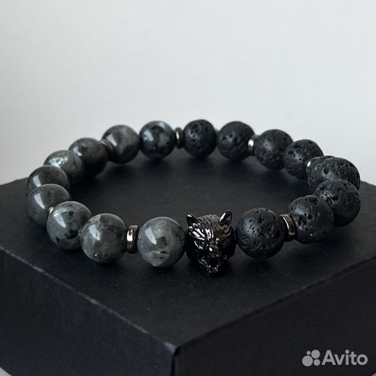 Мужской браслет из натурального камня