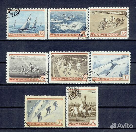 Марки СССР 1954 Спорт