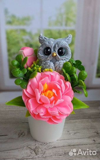 Букет цветов, мыло ручной работы