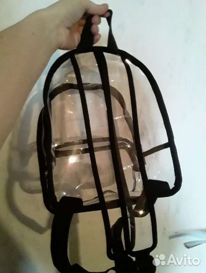 Новый прозрачный рюкзак 25х22х16 см