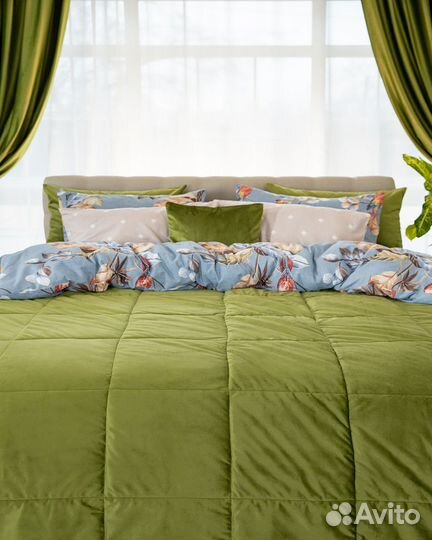 Бархатное покрывало Беллиссимо цитрон