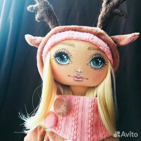 Текстильная интерьерная кукла ручной работы