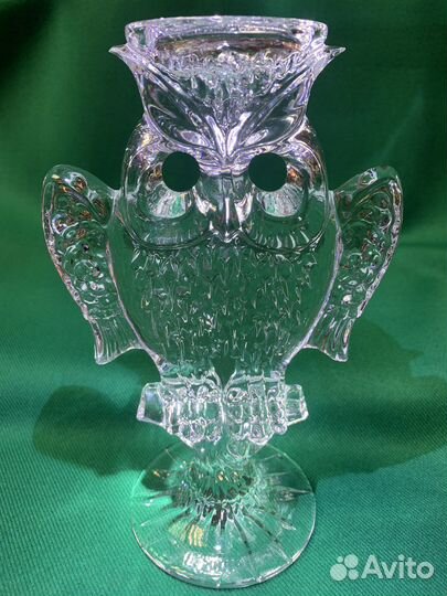 Сова хрустальная. Подсвечник