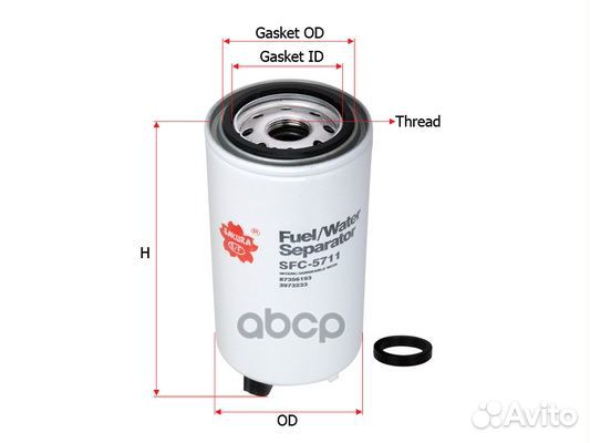 Фильтр топливный hyundai loader 07-10 J.C.B